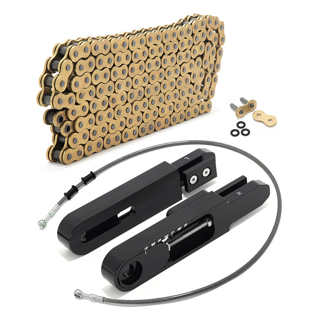 For Suzuki DRZ400SM 2005-2024 6-9 Inch Swingarm Extensions Brake Line Chain Remover Kit