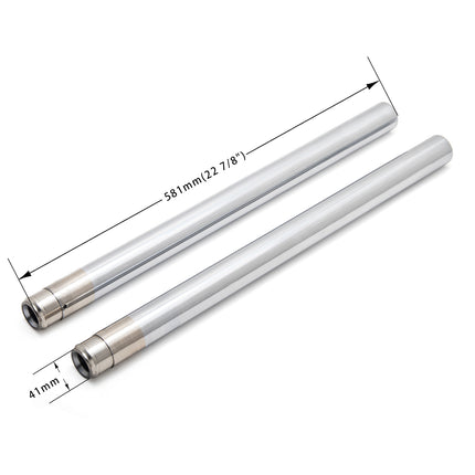 For Harley Davidson Softail Slim 2012-2017 / Heritage Classic / Fat Boy 2000-2017 / Deluxe 2005-2017 41mm 22-7/8 Inch Fork Tubes 45930-00
