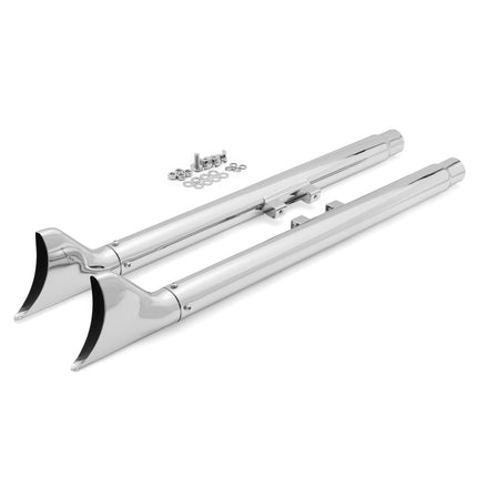 For Harley Davidson Softail Standard Slim Fat Boy Breakout Deluxe Heritage 2007-2017 Fishtail Slip on Muffler Exhaust Pipes