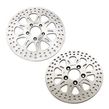 For Harley Davidson Sportster XL1200C Custom / XL1200T Superlow / XL1200X Forty Eight 2014-2023 11.8" Front 10.2" Rear Brake Disc Rotors