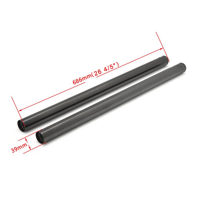 For Harley Davidson Sportster XL883L XL883N XL883C XL883R XL1200C XL1200V XL1200X 39mm +2 Inch Fork Tubes 46218-05 45395-09
