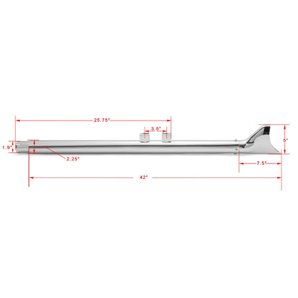 For Harley Davidson Touring Electra Glide / Street Glide / Road Glide / Road King / Tour Glide 1995-2016 Fishtail Slip on Muffler Exhaust Pipes