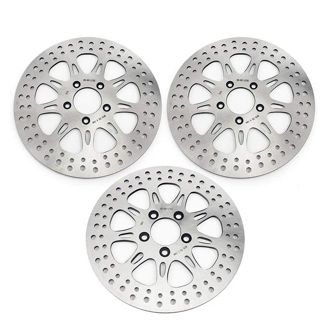 For Harley Davidson Touring FLTR Road Glide 2008-2009 / FLTRX Road Glide Custom 2010-2012 11.8 Front Rear Brake Disc Rotors