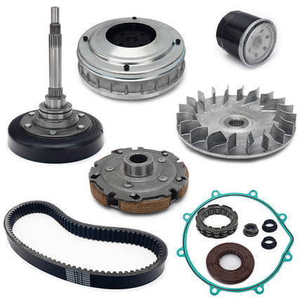 For Hisun Massimo Supermach Menards Yardsport 400cc ATV UTV MSU400 YS400 Primary Secondary Clutch Fixed Sheave Housing Pad Shoe Wet Clutch Kit