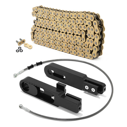 For Honda CBR600RR 2005-2024 6-9 Inch Swingarm Extensions Brake Line Chain Remover Kit