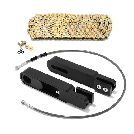 For KTM 200 Duke 2020-2022 / 390 Duke 2015-2022 6.5-9 Inch Swingarm Extensions Brake Line Chain Remover Kit