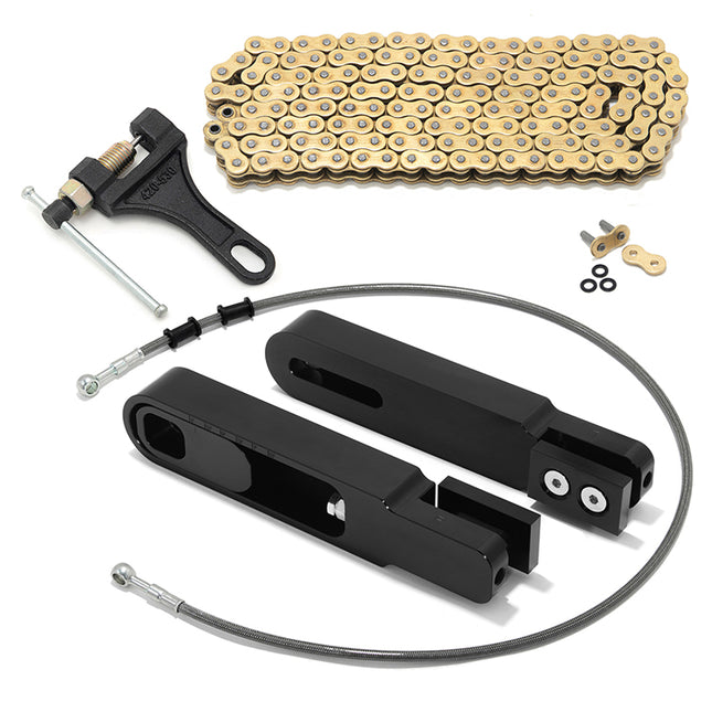 For KTM 200 Duke 2020-2022 / 390 Duke 2015-2022 6.5-9 Inch Swingarm Extensions Brake Line Chain Remover Kit
