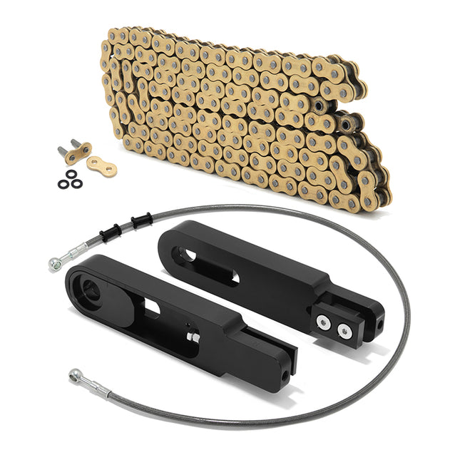 For Kawasaki Z1000 2007 6-9 Inch Swingarm Extensions Brake Line Chain Remover Kit