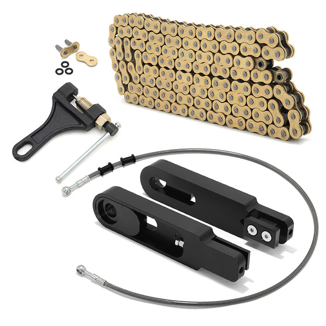 For Kawasaki Z1000 2007 6-9 Inch Swingarm Extensions Brake Line Chain Remover Kit