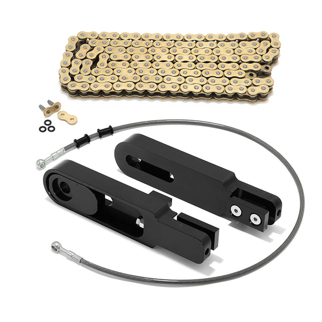 For Kawasaki ZX10R 2004-2005 2008-2010 6-9 Inch Swingarm Extensions Brake Line Chain Remover Kit