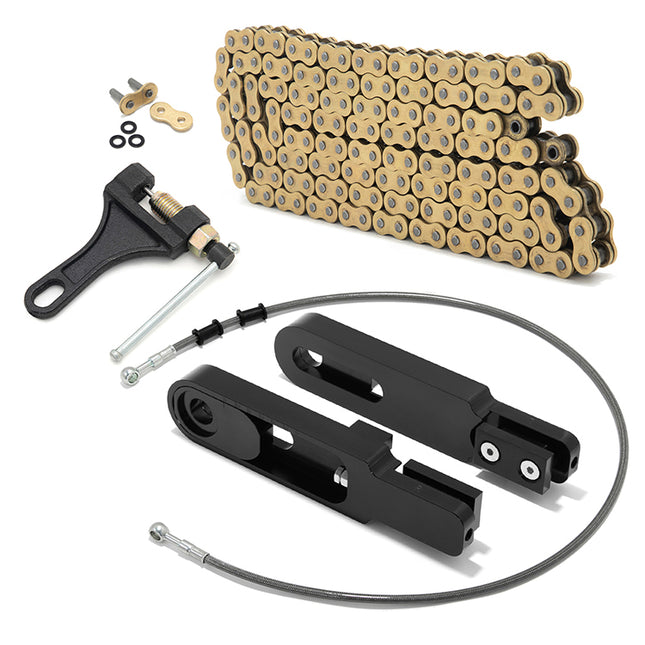 For Kawasaki ZX10R 2011-2024 6-9 Inch Swingarm Extensions Brake Line Chain Remover Kit