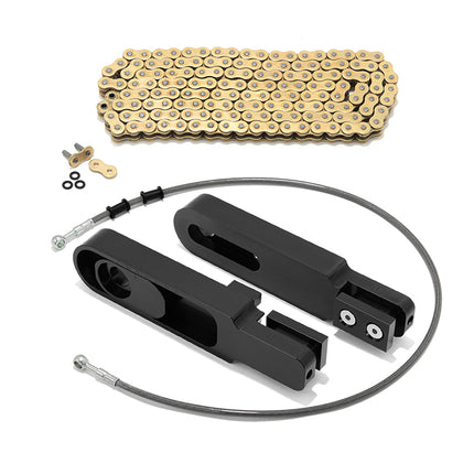 For Kawasaki ZX6R 2007-2008 6-9 Inch Swingarm Extensions Brake Line Chain Remover Kit