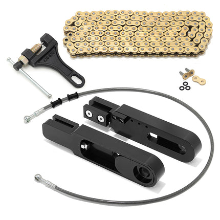 For Kawasaki ZX6R 2009-2024 6-9 Inch Swingarm Extensions Brake Line Chain Remover Kit