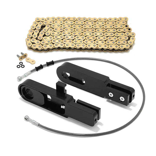 For Suzuki GSXR1000 2009-2016 6-9 Inch Swingarm Extensions Brake Line Chain Remover Kit