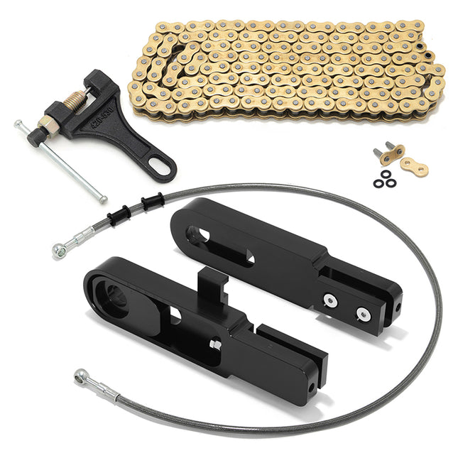 For Suzuki GSXR1000 2009-2016 6-9 Inch Swingarm Extensions Brake Line Chain Remover Kit