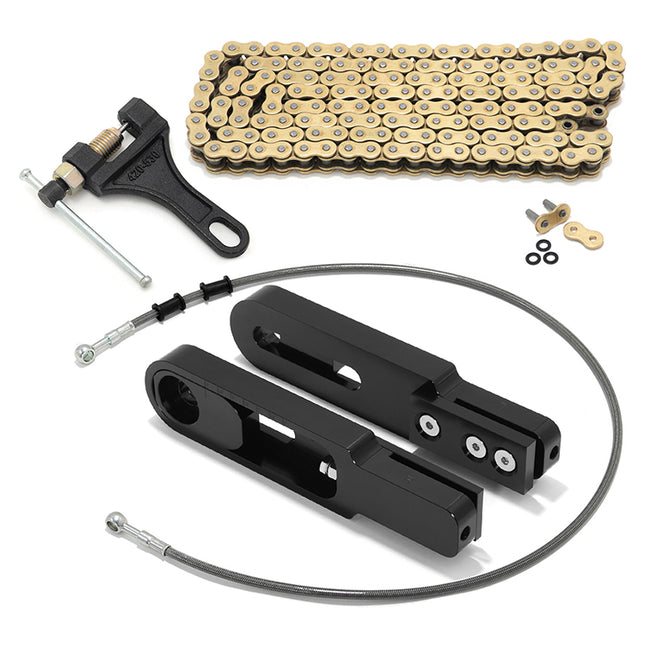 For Yamaha FZ-09 2014-2017 / MT-09 FJ-09 XSR900 2014-2020 6-9 Inch Swingarm Extensions Brake Line Chain Remover Kit