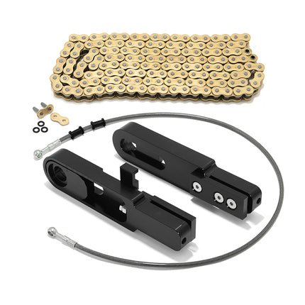 For Yamaha R6 2003-2005 6-9 Inch Swingarm Extensions Brake Line Chain Remover Kit