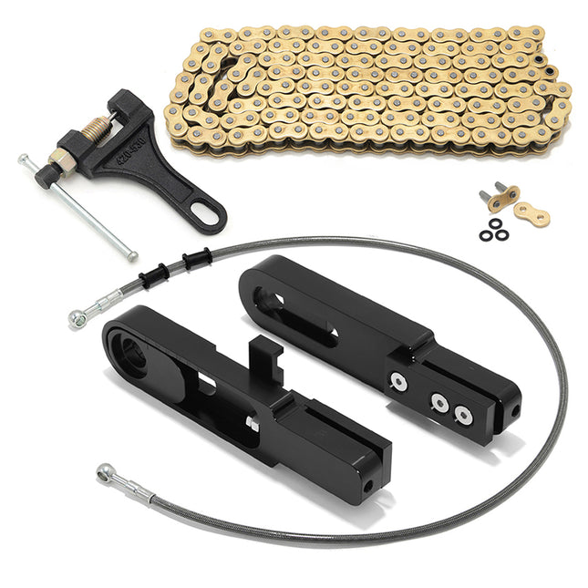 For Yamaha R6 2003-2005 6-9 Inch Swingarm Extensions Brake Line Chain Remover Kit