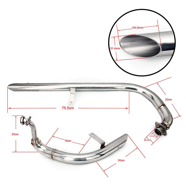 For Yamaha Virago / V Star 250 XV250 1988-2023 Full Exhaust System Muffler Pipes Silencer