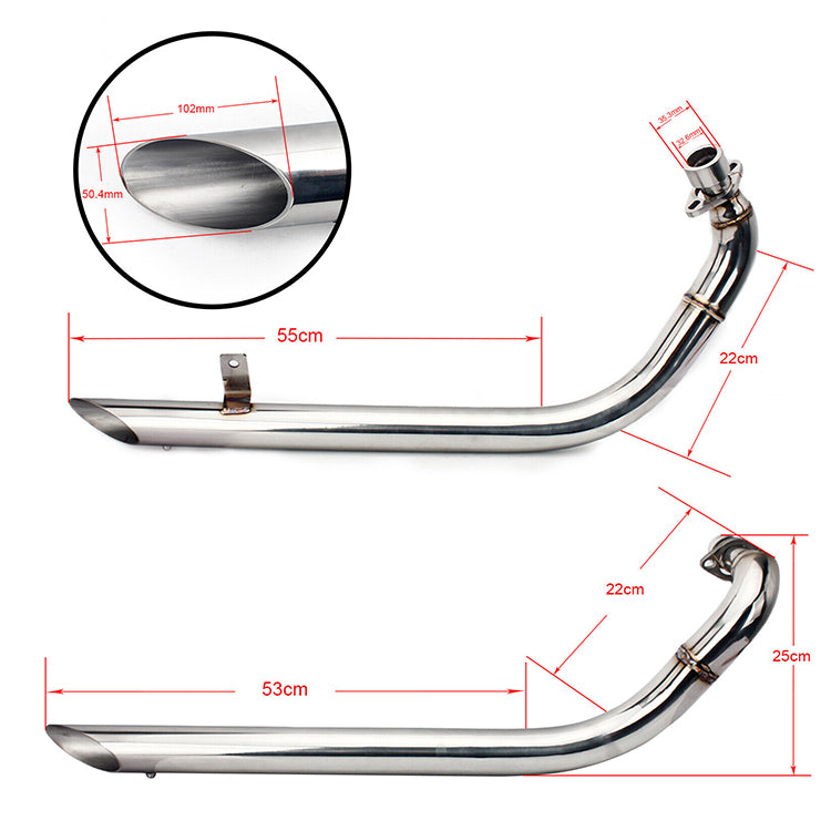 Pot D'échappement Silencieux Pour Yamaha Virago XV535/400 1987-2004 - Inox