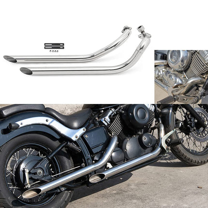For Yamaha XVS650 V Star 650 Dragstar 650 / XVS400 V Star 400 Dragstar 400 Exhaust System Muffler Pipes With Silencer