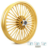 Front Rear Dual Disc Fat Spoke Wheels for Harley Dyna Super Glide / Low Rider / Wide Glide / Switchback 2000-and up