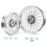 Front Rear Dual Disc Fat Spoke Wheels for Harley Touring Electra Glide / Road King / Road Glide / Street Glide 1984-2008