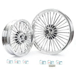 Front Rear Dual Disc Fat Spoke Wheels for Harley Softail Standard / Custom / Night Train / Springer 2000-2010