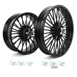 Front Rear Dual Disc Fat Spoke Wheels for Harley Softail Standard / Custom / Night Train / Springer 2000-2010