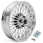 Front Rear Dual Disc Fat Spoke Wheels for Harley Dyna Super Glide / Low Rider / Wide Glide / Switchback 2000-and up