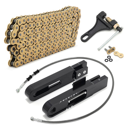 For KTM 690 Duke 2008-2021 4.5-9 Inch Swingarm Extensions Brake Line Chain Remover Kit