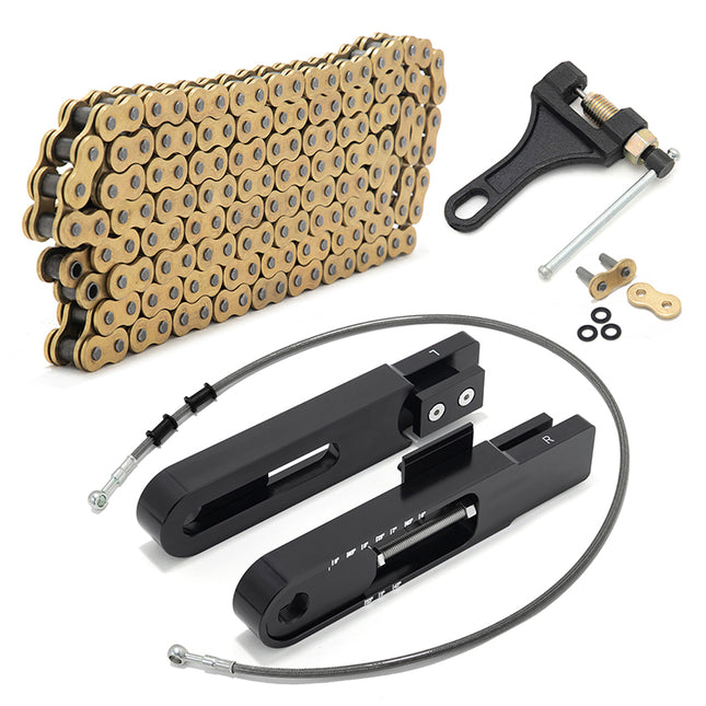 For KTM 690 Duke 2008-2021 4.5-9 Inch Swingarm Extensions Brake Line Chain Remover Kit
